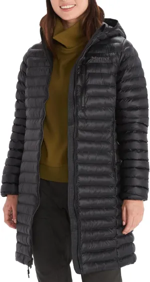 MARMOT Women's Echo Featherless Long Jacket - Mid-Thigh, Lightweight Down-Alternative Puffer with Hood
