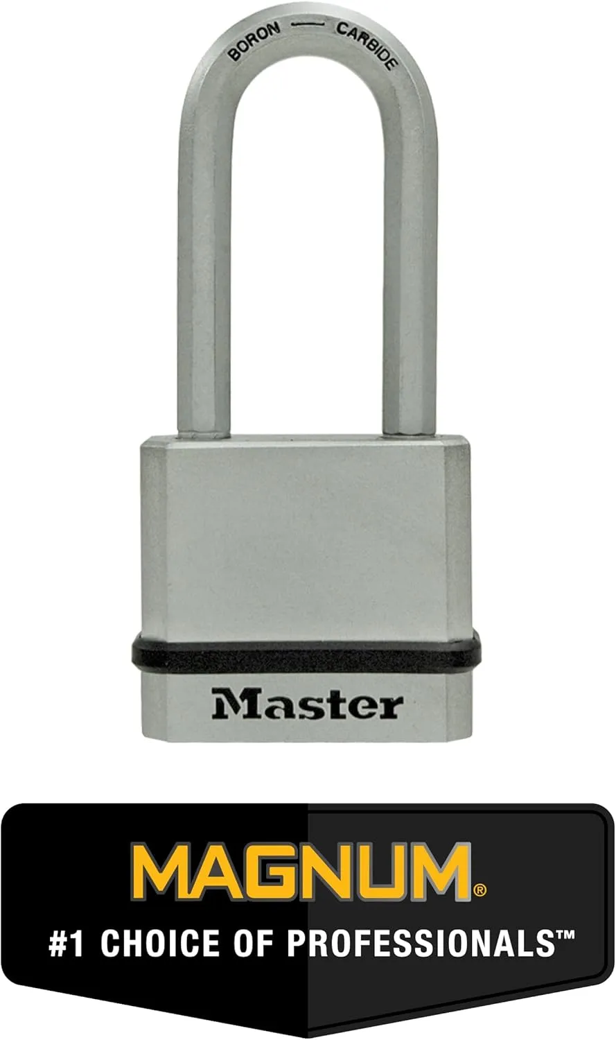 Master Lock M530XQLH Magnum Solid Steel Keyed Alike Padlocks, 1-3/4 in. Wide, 4 Pack Keyed-Alike