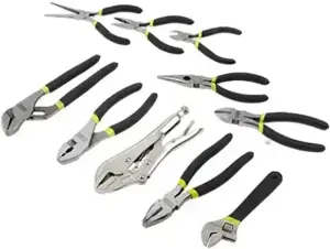Master Mechanic 10 Piece Carbon Steel Pliers and Wrench Tool Set, JK2019002