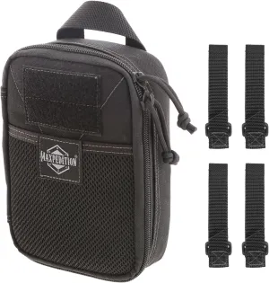 MAXPEDITION Padded Fatty Pocket Organizer with 3" TacTie Attachment Straps, Pack of 4, EDC Tool Pouch with MOLLE Straps (0260B, 9903B)