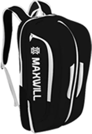 Maxwill INVICTO Pickleball Deluxe Backpack,Storage Pockets, Water Bottles, Adjustable Sling, Pickleball Accessories Equipment Bag (black) with Shoe Compartment
