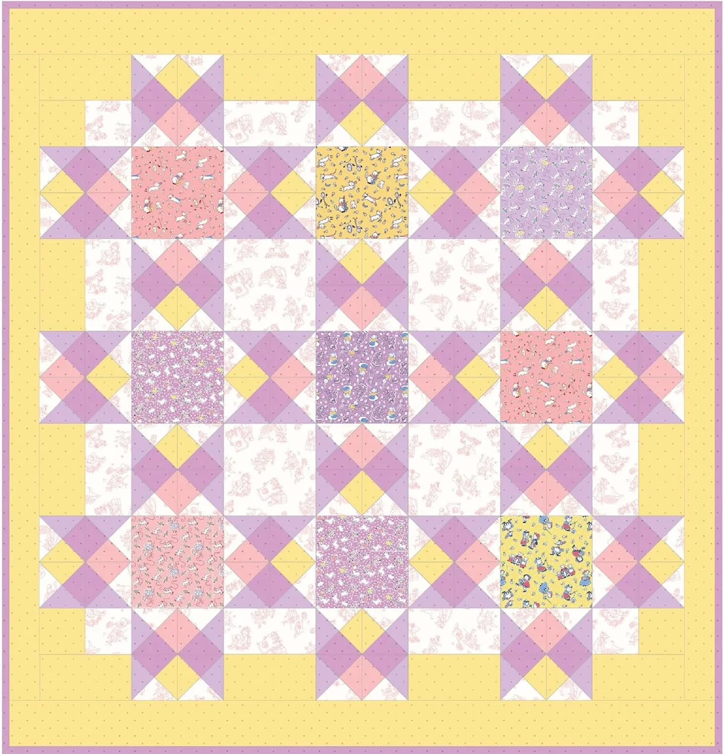 Maywood Studio Kim's Cause Collection Story Time Duckling Quilt Kit