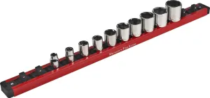 Mechanic's Time Savers Lock-A-Socket Tool Organizer: Magnetic Locking Socket Rack, 3/8" Drive Sockets