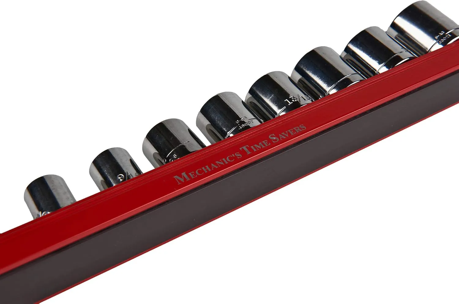 Mechanic's Time Savers Lock-A-Socket Tool Organizer: Magnetic Locking Socket Rack, 3/8" Drive Sockets