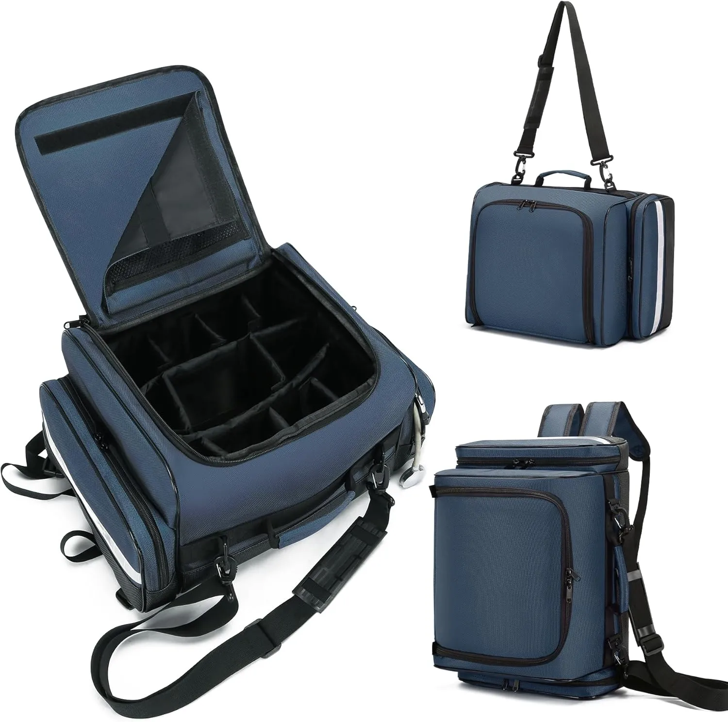Medical Backpack Empty First Aid Bag Emergency Empty,Medicine Bag，Shoulder/backpack/handheld Medical Bag Organizer First Aid Storage with Detachable Divider Medicine Mag for Traveling nurses