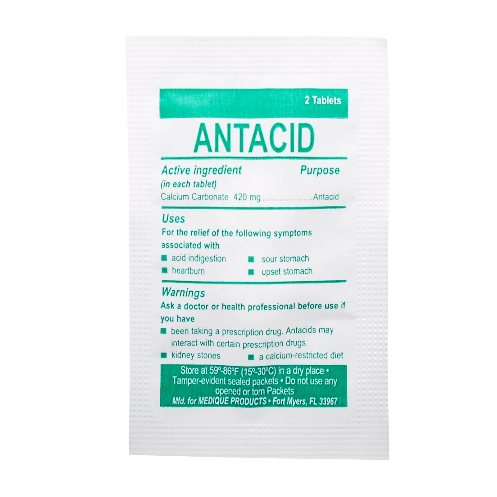 Medifirst Antacid Tablet Packets