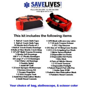 Mega Duffle Bag Fully Equipped w/Trauma Supplies & Oxygen For EMS by SaveLives