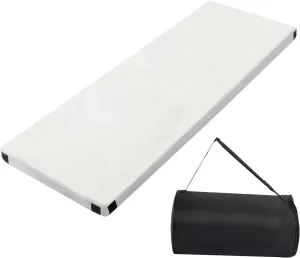 Memory Foam Camping Mattress, Roll up Sleeping Pad for Adults, Comfortable Floor Sleeping Mats for Car Truck Tent,Guest Bed Roll for Sleepover, Floor Sleeping Mat Pad for Car Camping, Travel Sleep Mat