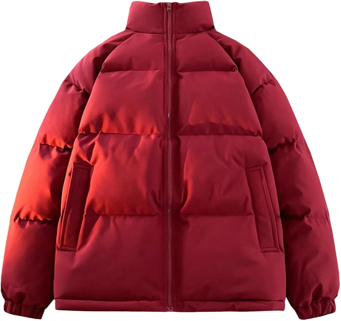 Men Puffer Jacket Lightweight Packable Quilted Bubble Down Jackets Winter Insulated Thick Outwear Zipper Soft Coats