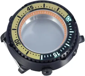 Men's Mechanical Watch Case Sapphire Crystal Glass 43.3MM Watch Parts for Nh34 Nh35 Nh36 Nh38 Movement