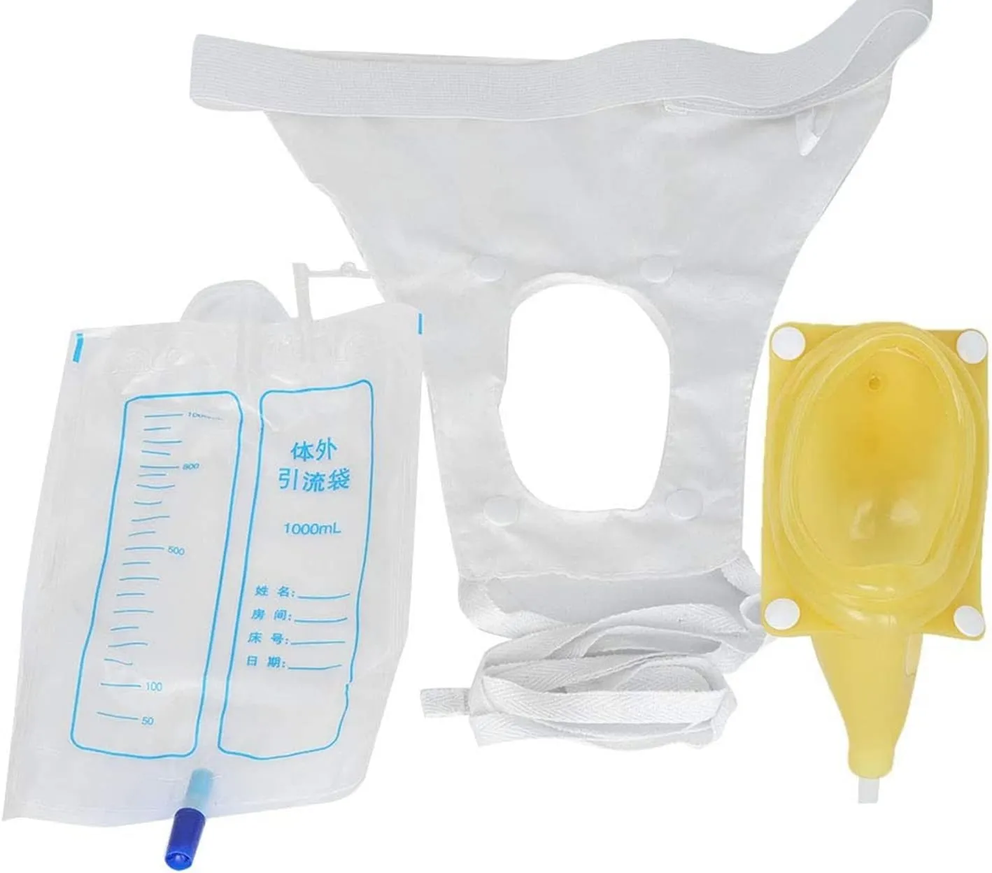 Men's Protable Wearable Urine Bag Urinal System with Collection Urine Bag (1000ml Man Urine Bag)