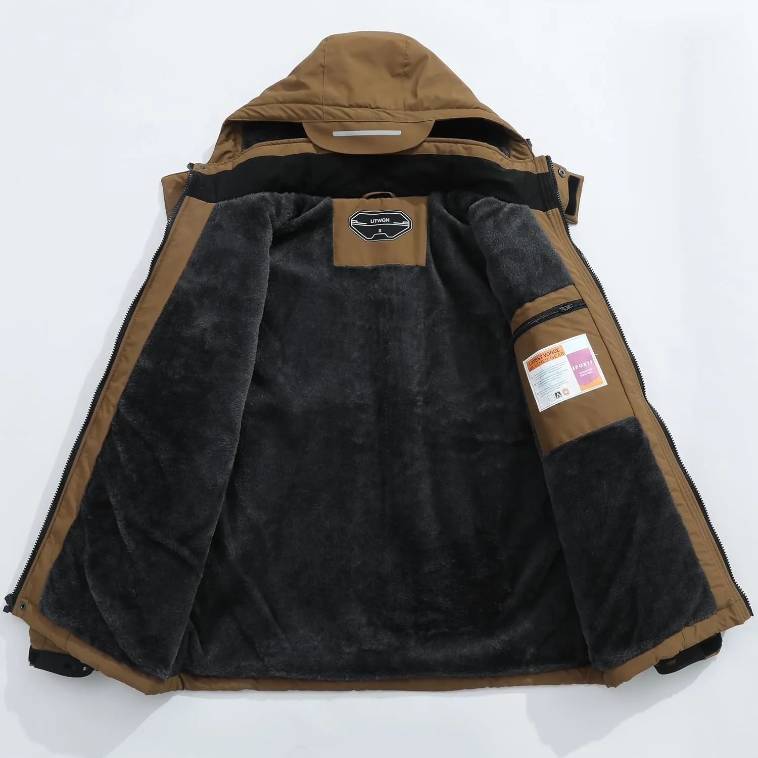 Men's Ski Jacket Winter Warm Snow Coat Waterproof Windbreaker Hooded Work Outerwear Snowboarding Jackets