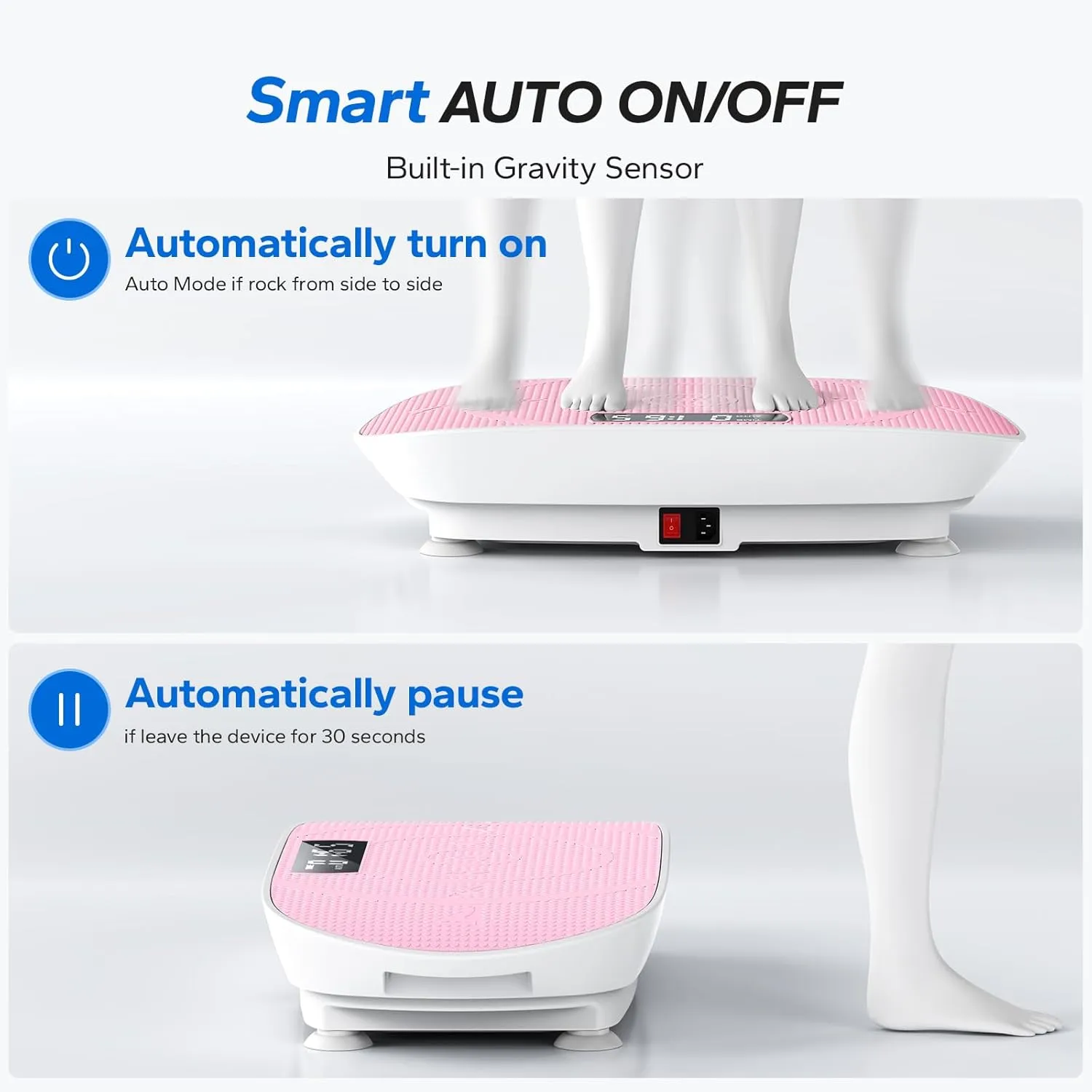 MERACH Vibration Plate Exercise Machine, Whole Body Workout Equipment for Women, Bluetooth and Silicone Pedal, Vibration Plate with Auto Mode, Vibrate Fitness Platform for Home