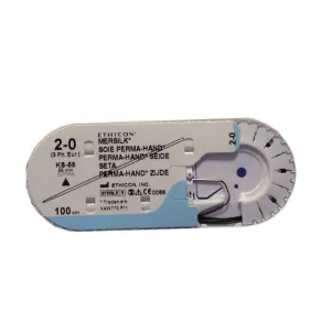 MERSILK BLACK W791 Suture - Size 3 - 2/0 - 100cm