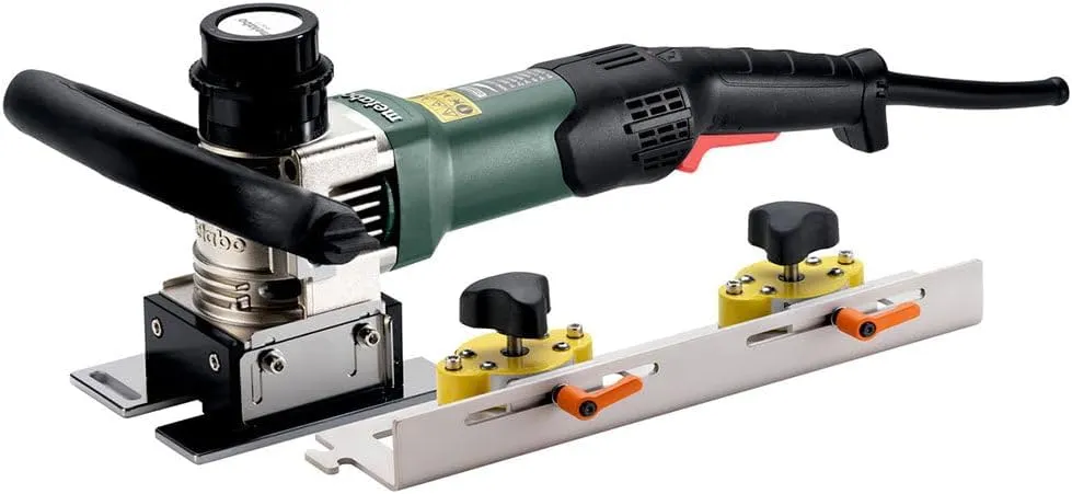 Metabo Variable Speed Weld Shaver, 8,000-12,600 RPM, 14.5 AMP w/Non-Lock Paddle, 50cm Magnetic Guide Rail, PFM 17, Green