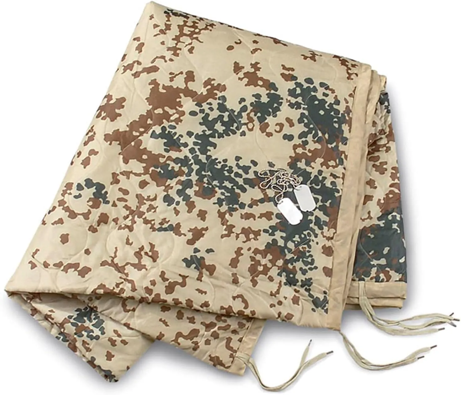Mil-Tec Ripstop Poncho Liner - Lightweight Portable Durable Polyester Versatile Poncho Liner - Can be Used as Comforter, Blanket, Ground Mat, Sleeping Bag - Carry Bag Included - Tropical