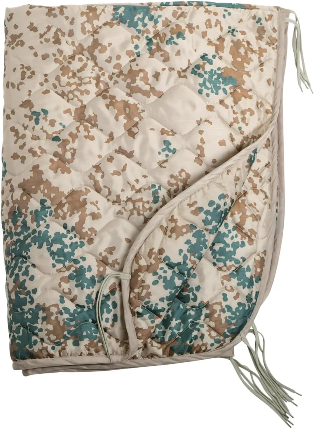 Mil-Tec Ripstop Poncho Liner - Lightweight Portable Durable Polyester Versatile Poncho Liner - Can be Used as Comforter, Blanket, Ground Mat, Sleeping Bag - Carry Bag Included - Tropical