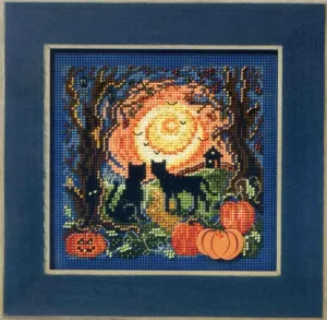 Mill Hill MH14-1206 Moonlit Kitties Beaded Counted Cross Stitch Kit Buttons & Beads 2011 Autumn Series