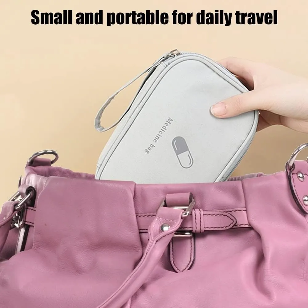 MiOYOOW 2PCS Travel First Aid Bag, Medical Pouch Portable Medicine Storage Bag for Camping Hiking Travel (Small and Large)