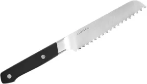 Misen Serrated Bread Knife – High-Carbon Japanese AUS8 Steel – Effortless Slicing of Bread, Pastries, and Fruits – Razor-Sharp Edge and Durable Blade with Ergonomic Handle - 5", Black