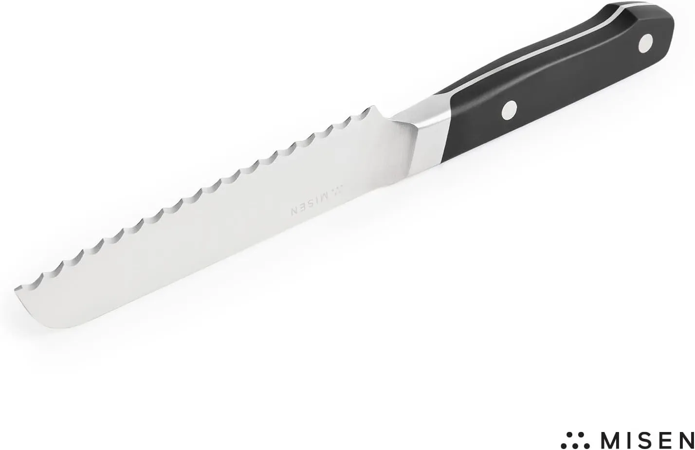 Misen Serrated Bread Knife – High-Carbon Japanese AUS8 Steel – Effortless Slicing of Bread, Pastries, and Fruits – Razor-Sharp Edge and Durable Blade with Ergonomic Handle - 5", Black