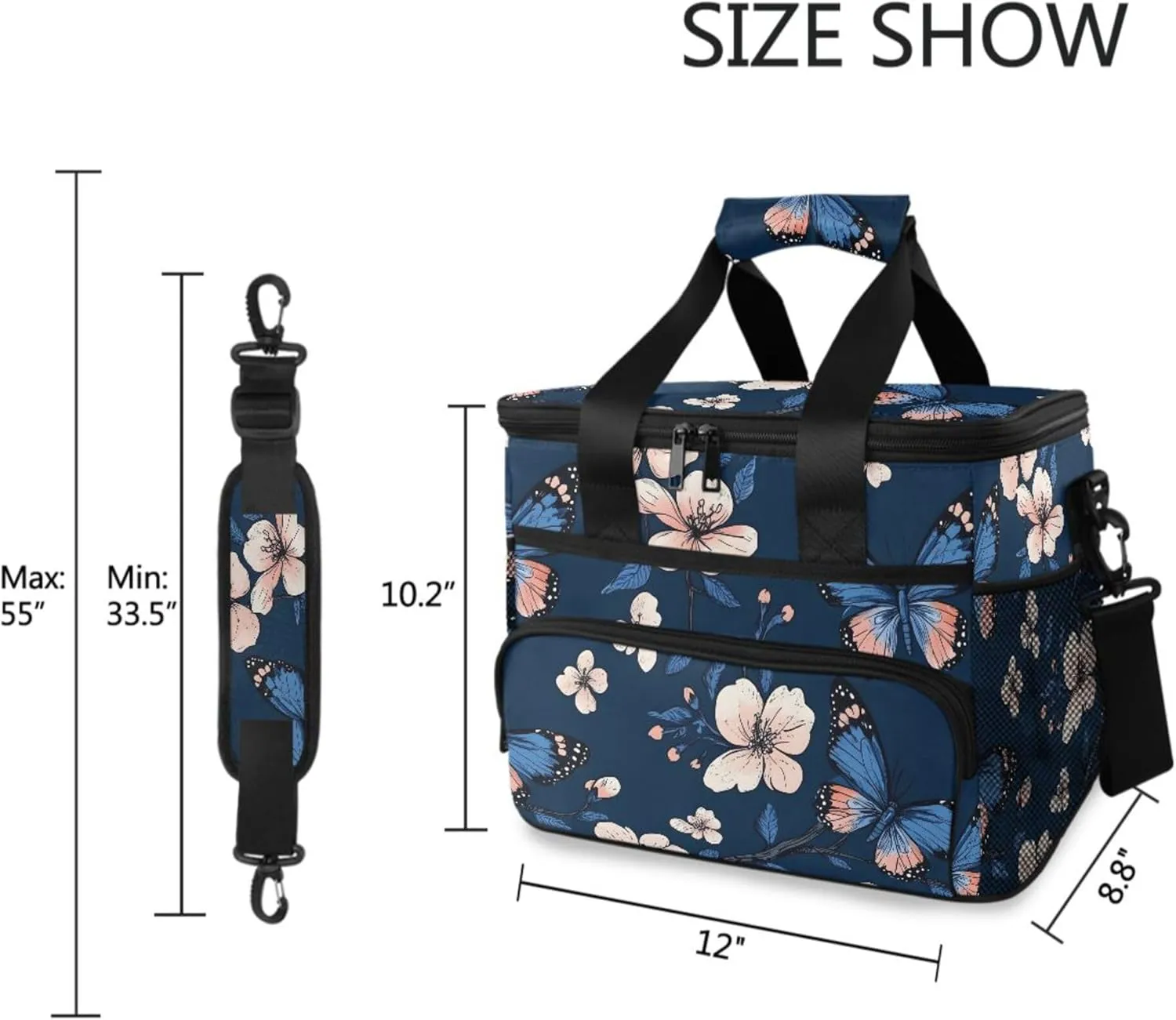 MNSRUU Cooler Bag Green Cactus Soft Cooler Bag Insulated Lunch Totes Picnic Bag Beach Cooler Lunch Box Container with Adjustable Shoulder Strap