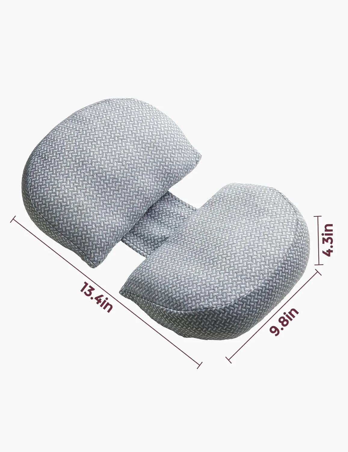 Momcozy Portable Pregnancy Pillow – W Shaped Maternity Support for Side Sleepers, Adjustable Travel Wedge Pillow for Back, Belly, and Hip Relief, Ideal for Pregnant Women, Deep Grey