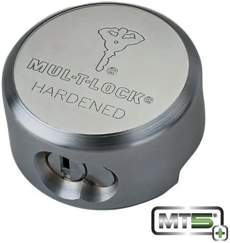 Mul-T-Lock High Security Hockey Puck Round Padlock MT5 with 2 Keys