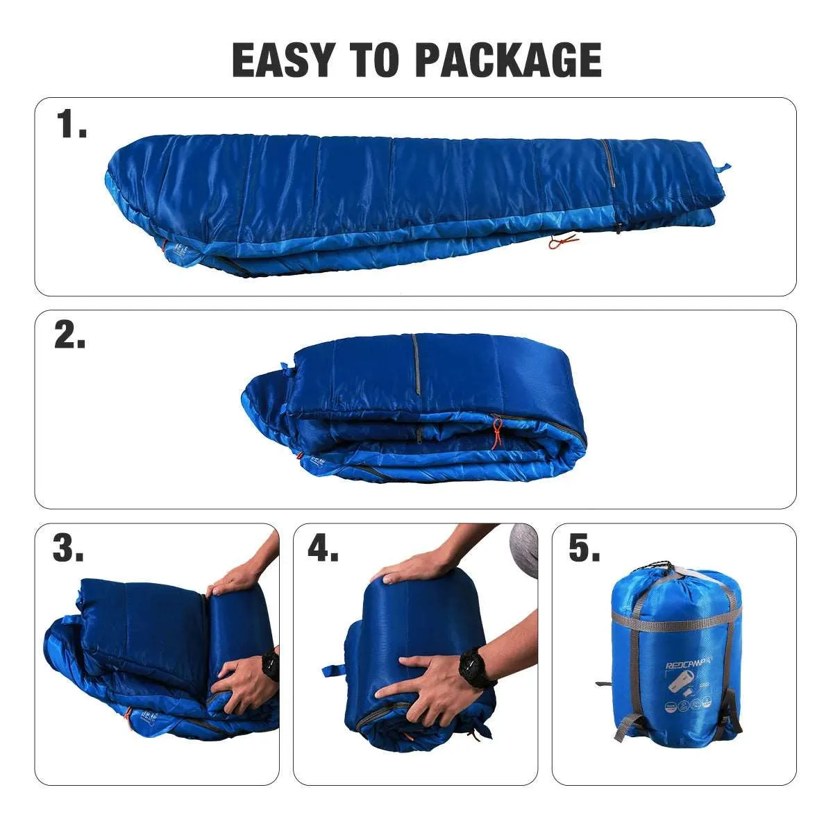 Mummy Kids Sleeping Bag for Camping,Blue Rose from Redcamp
