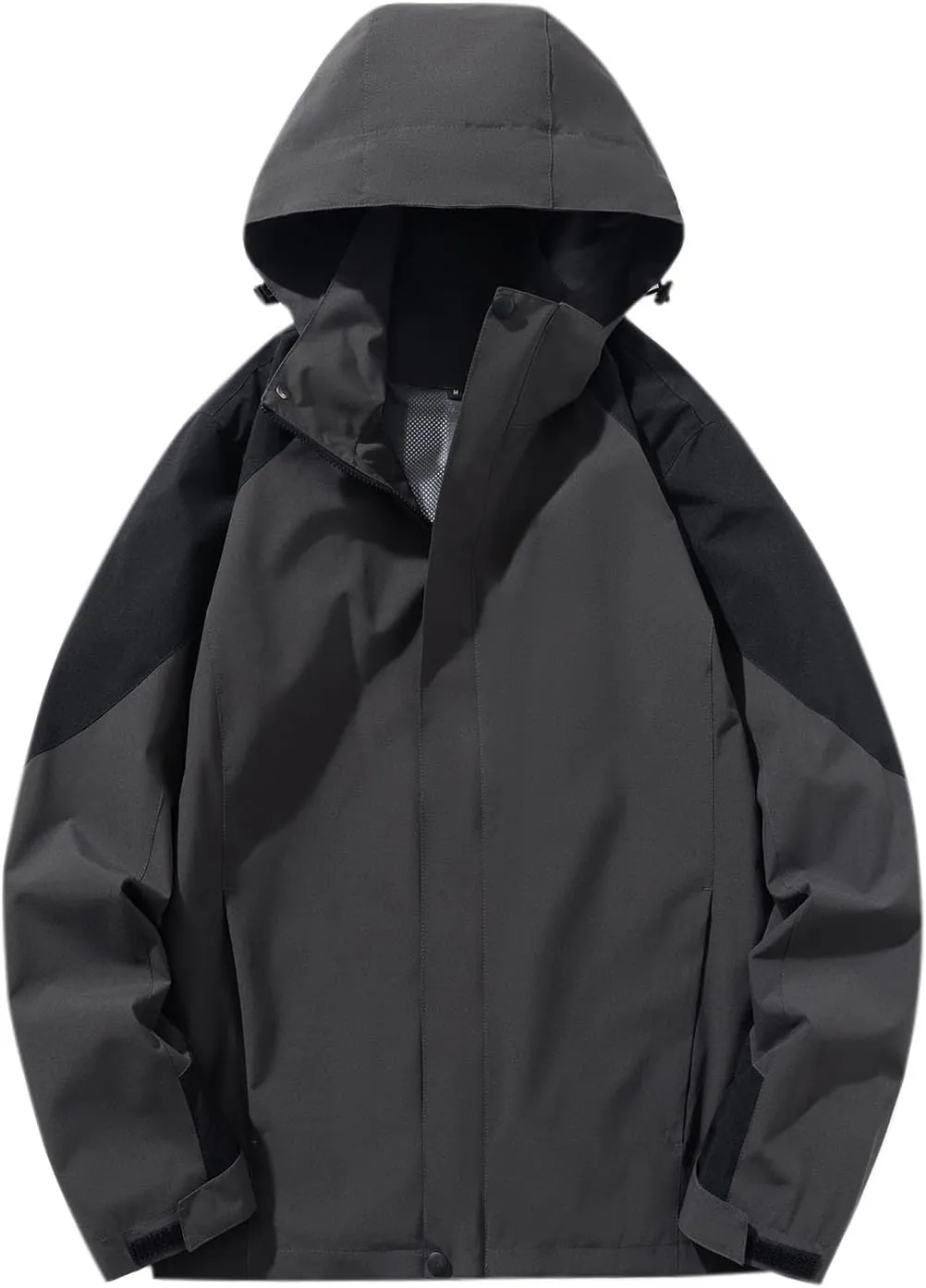 Muscularfit Men's Rain Jacket Waterproof Lightweight Rain Shell Jacket Raincoat Outdoor Sport Windbreaker Jacket Outwear Coat