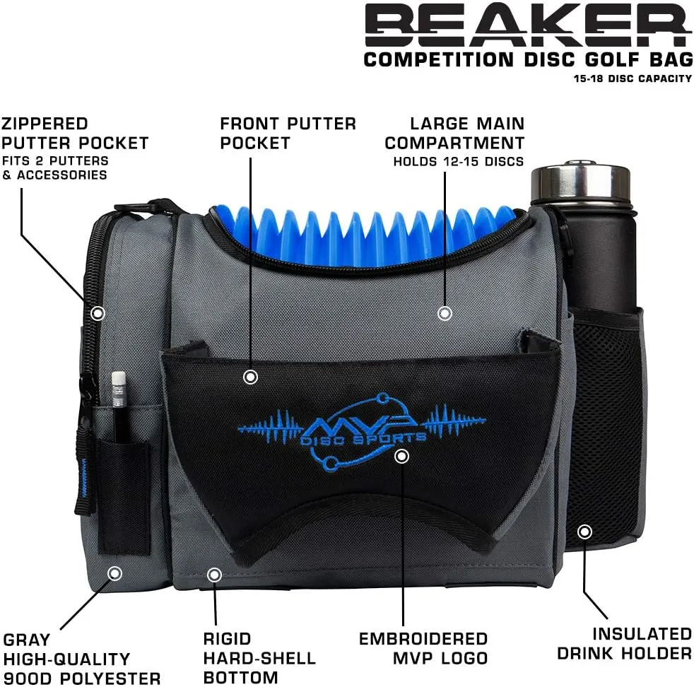 MVP Disc Sports Beaker Competition Disc Golf Bag (Choose Your Favorite Color)