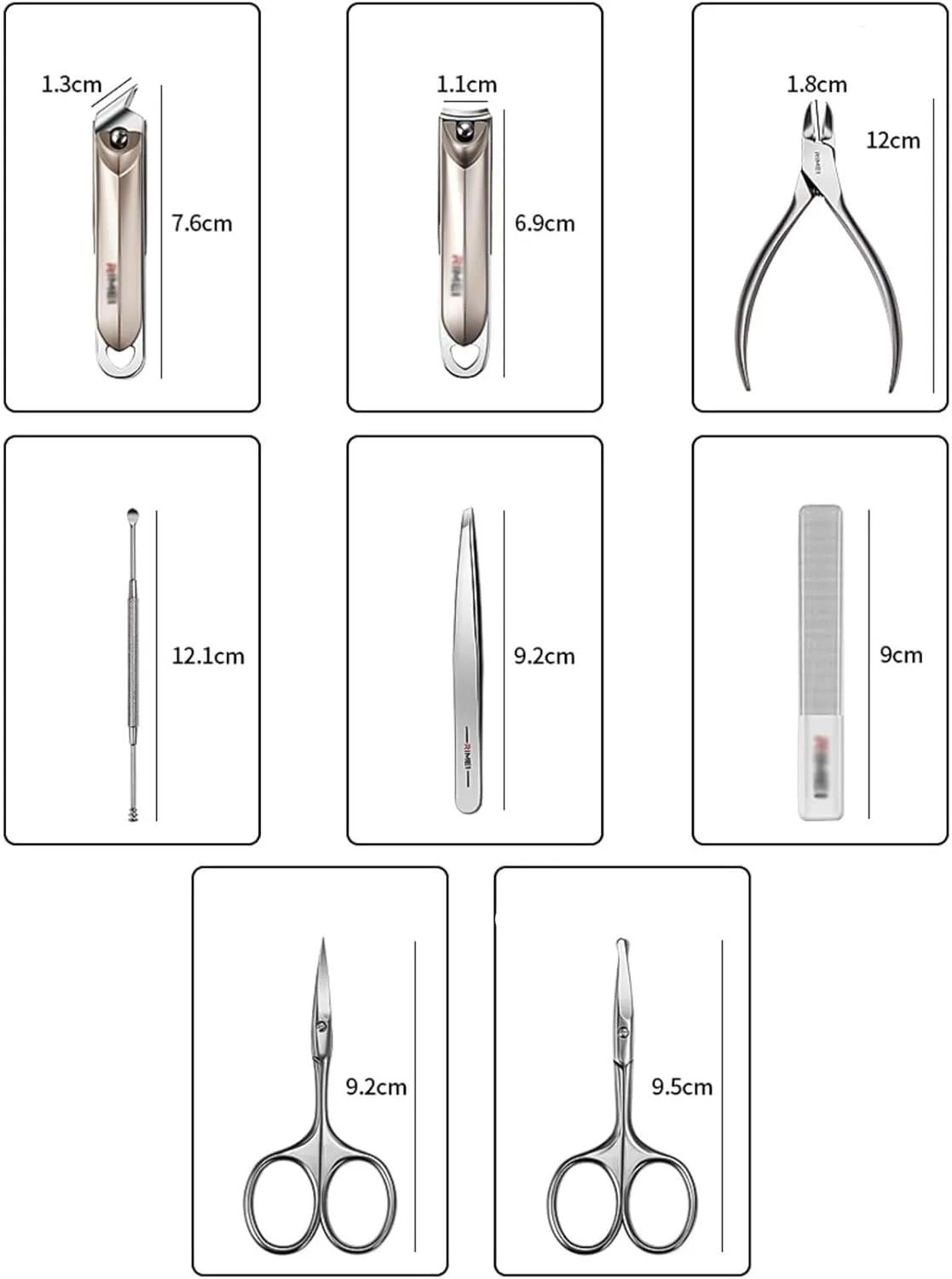 Nail Clippers Set Manicure Set for Men and Women, 7 Piece Professional Manicure Kit, Pedicure Set, Stainless Steel Nail Clippers, Portable Travel Leather Case with Zipper Kit