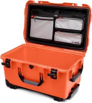 NANUK 938 Survival Gear Storage Case w/Wheels and Lid Organizer-for Preppers, Survivalist, First Aid and Emergencies - Waterproof, Dustproof, and Impact Resistant-Empty (Orange)