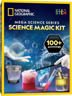 NATIONAL GEOGRAPHIC Science Magic Kit – Science Kit for Kids with 100  Unique Experiments and Magic Tricks, Chemistry Set and STEM Project, A Great Gift for Boys and Girls (Amazon Exclusive)