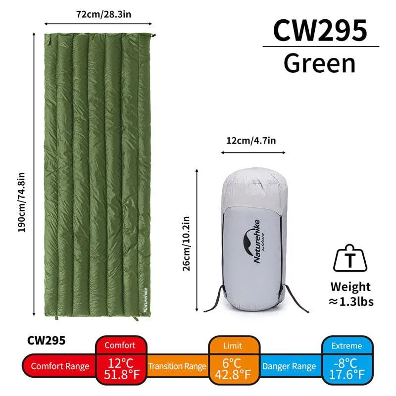 Naturehike CW295 Envelope Down Sleeping Bag