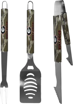 NCAA Siskiyou Sports Fan Shop Georgia Bulldogs BBQ Set w/Mossy Oak Camo 3 piece Green