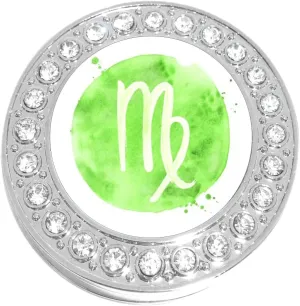 NewCharms Watercolor Virgo Purse Hanger with Bling - Keeps Your Bag Off The Floor and Folds to Fit in Your Handbag