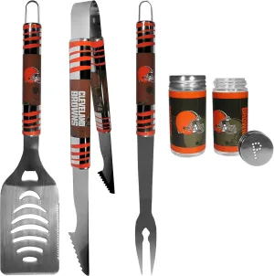 NFL Siskiyou Sports Fan Shop Cleveland Browns 3 pc Tailgater BBQ Set and Salt and Pepper Shaker Set One Size Team Color