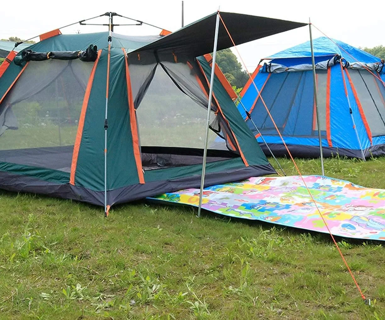 NIEH 5 Person Family Camping Tent 4 Season Double Layers Waterproof Anti-Windproof Tents Family Outdoor Camping Tent