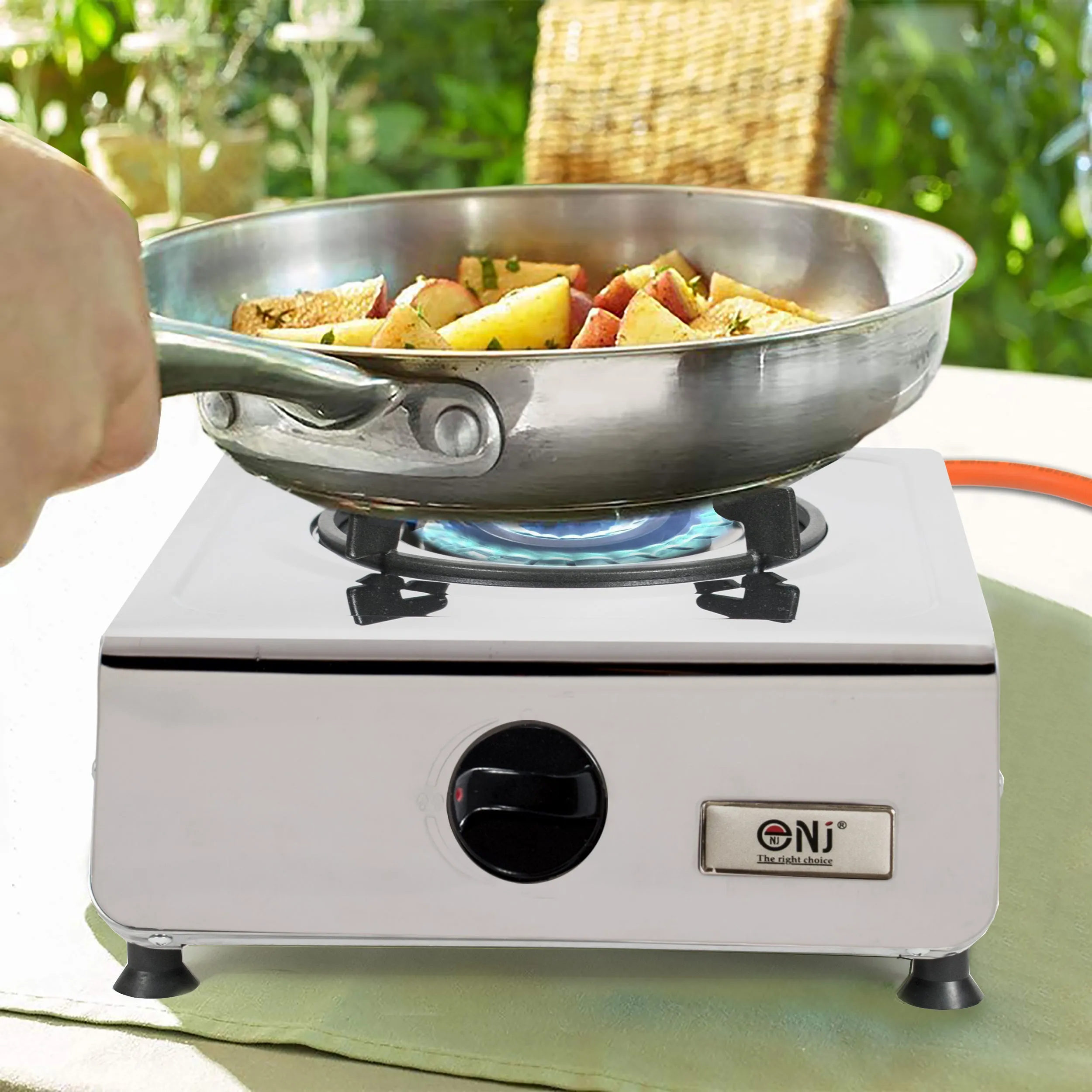 NJ-100 Gas Stove Single Burner Stainless Steel Outdoor Camping