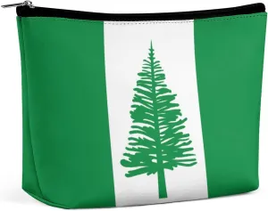Norfolk Lslands Flag Travel Friendly Makeup Bag Compact Waterproof Cosmetic Pouch Organizer for Women