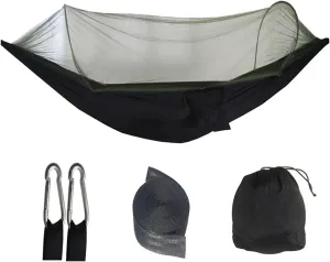 Nylon Parachute Hammock Net Camping Hammock with Mosquito Net Sleeping Tent Hammock Suitable Camping Hammock Outdoor Furniture Garden Terrace Hammock(Style5)