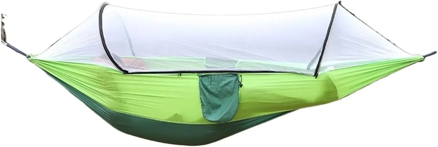 Nylon Parachute Hammock Net Camping Hammock with Mosquito Net Sleeping Tent Hammock Suitable Camping Hammock Outdoor Furniture Garden Terrace Hammock(Style5)