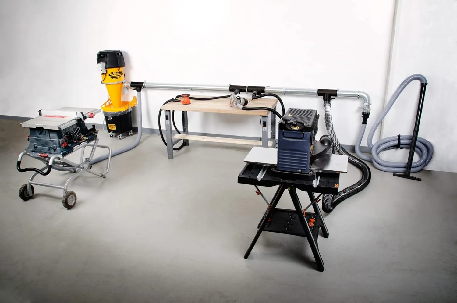 Oneida Air Systems Supercell Turbo High-Pressure 30 Gal. Wall-Mounted HEPA-GFM Cyclone Dust Collector (30-Gal)