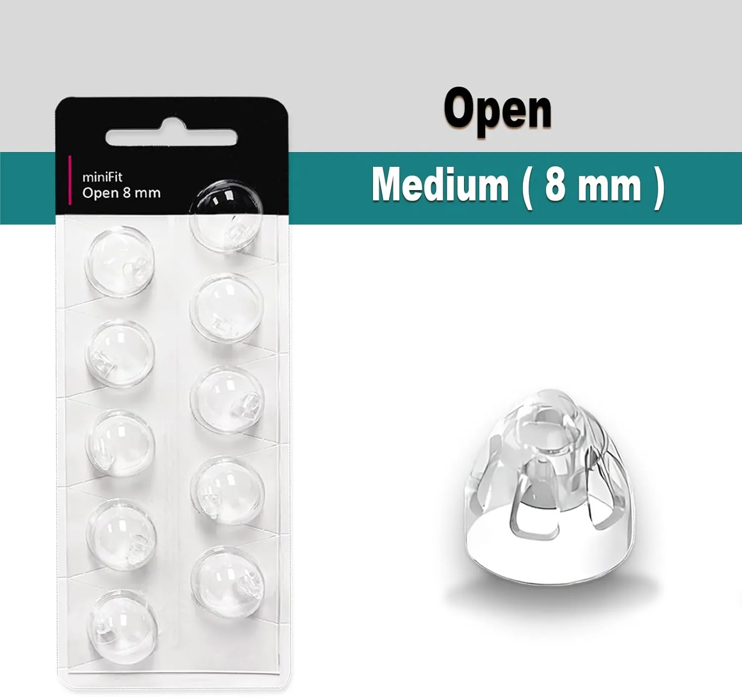 (Open Vent 8mm) Hearing Aid Domes for Oticon Minifit, Oticon Ear Caps Replacements Parts AccessoriesDomes for Oticon Hearing Aid Supplies Cleaning Kits(30 Pcs)