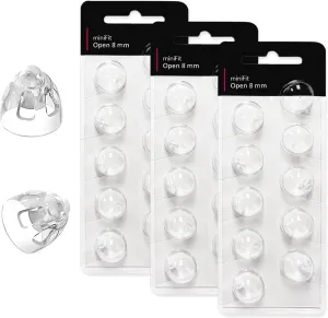 (Open Vent 8mm) Hearing Aid Domes for Oticon Minifit, Oticon Ear Caps Replacements Parts AccessoriesDomes for Oticon Hearing Aid Supplies Cleaning Kits(30 Pcs)