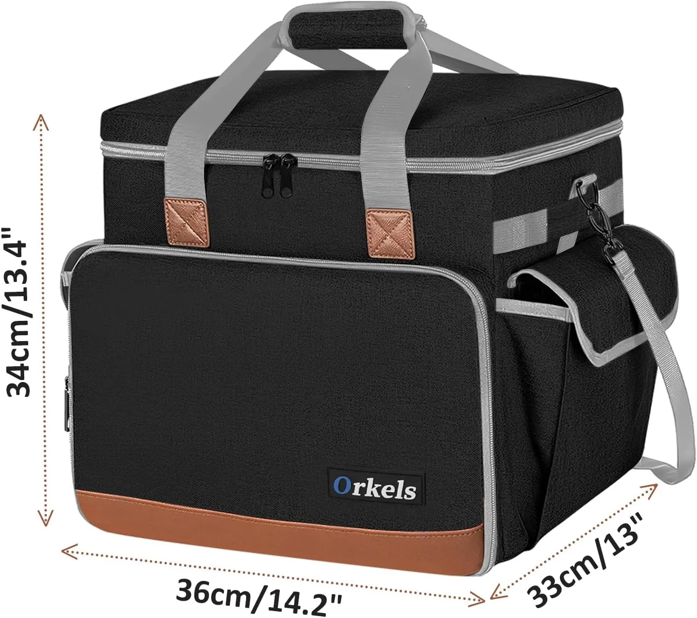 ORKELS Travel Carrying Case Compatible with Bartesian Premium Cocktail Machine, Insulated Cooler Bag for Bartesian Machine with Pockets for Cocktail Capsules, Menu and Other Accessories, Black, OR-15