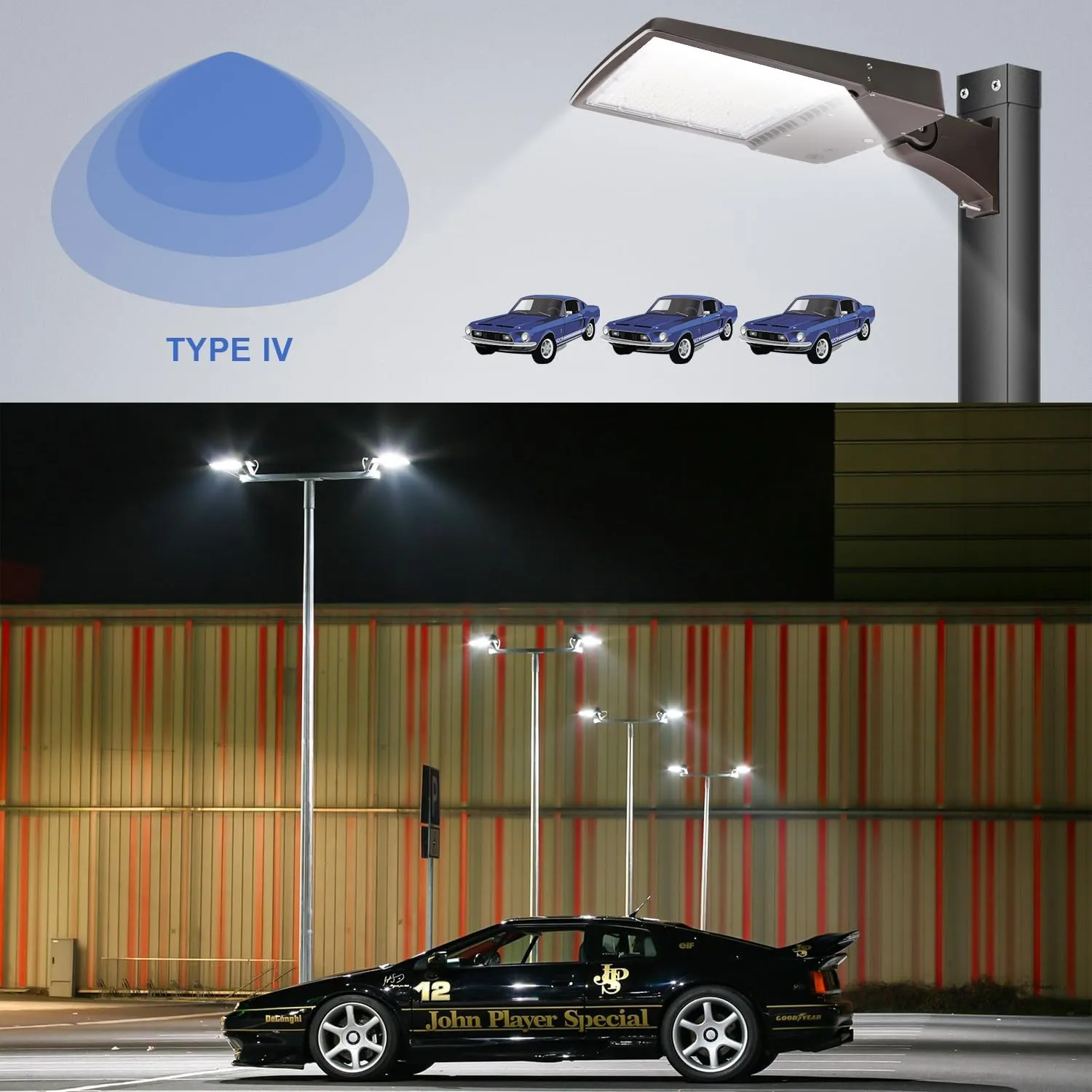 OSTEK 150W LED Parking Lot Light, 5700K 21000LM(140LM/W) LED Shoebox Lights with Slip Fitter Mount, [600W HPS Equiv.] Outdoor Pole Street Light, 20KV Surge Protection, AC100-277V, UL&DLC Listed
