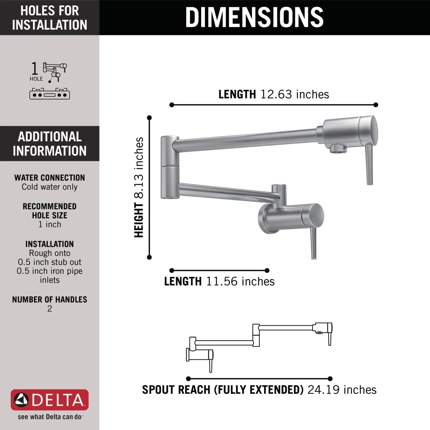 Other Contemporary Wall Mount Pot Filler
