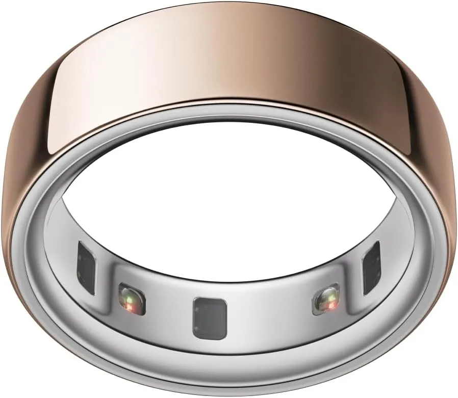 Oura Ring 4 - Rose Gold - Size 7 - Smart Ring - Size First with Oura Ring 4 Sizing Kit - Sleep Tracking Wearable - Heart Rate - Fitness Tracker - Up to 8 Days of Battery Life